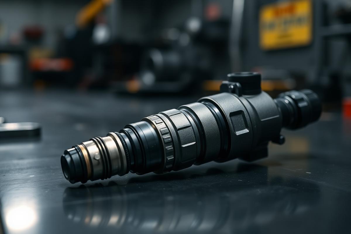 Närbild på common rail-dieselspridare från Bosch